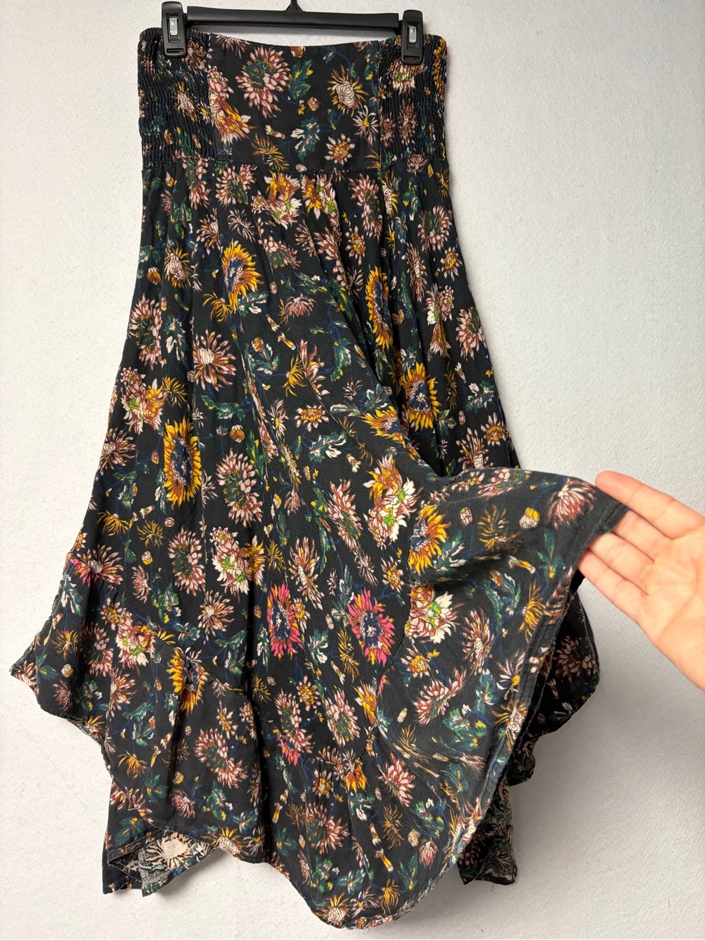 Natural Life Convertible Skirt Dress 2 in 1 Boho Floral Handkerchief Hem Size M - Picture 7 of 14